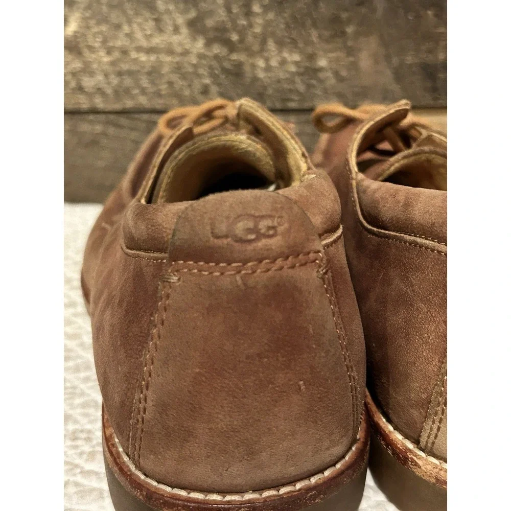 UGG Men's Brown Nubuck Lace-Up Casual Oxfords Shoes 1002443 sz: US 11